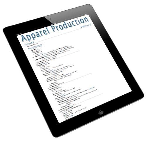 Apparel Production Made Simpler/On-line Access (Apparel Production Sourcebook American Edition Online)